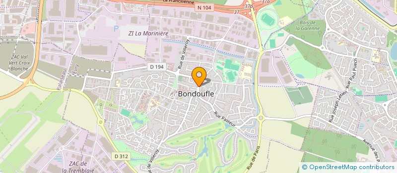 localisation de l'entreprise MADAME ELISABETH MARTINI à BONDOUFLE
