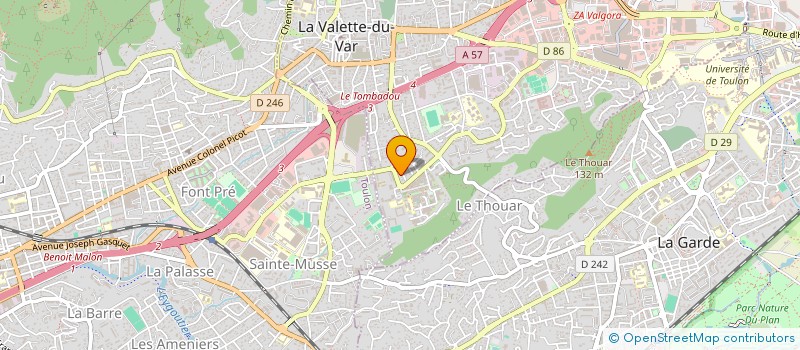 localisation de l'entreprise MADAME ELISABETH MAS à LA VALETTE-DU-VAR