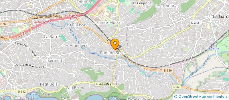 localisation de l'entreprise MADAME ELISABETH MASSON  TOULON