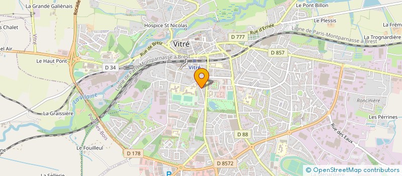 localisation de l'entreprise MADAME ELISABETH MASSOT  VITRE