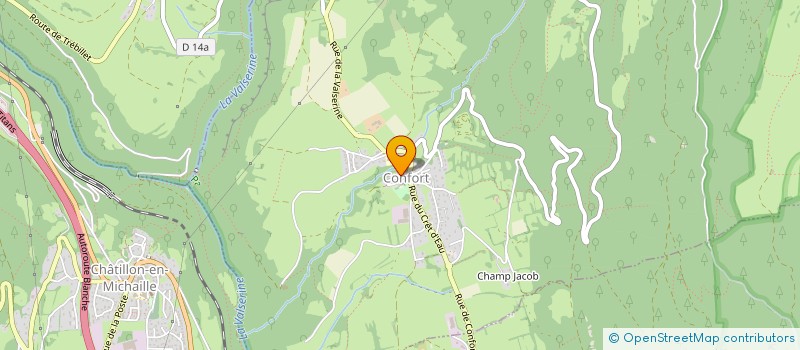 localisation de l'entreprise MADAME ELISABETH MENETREY  CONFORT