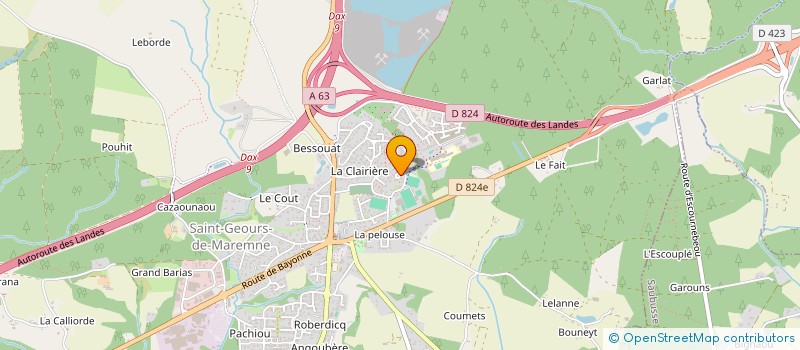 localisation de l'entreprise MADAME ELISABETH MERCIER  SAINT-GEOURS-DE-MAREMNE