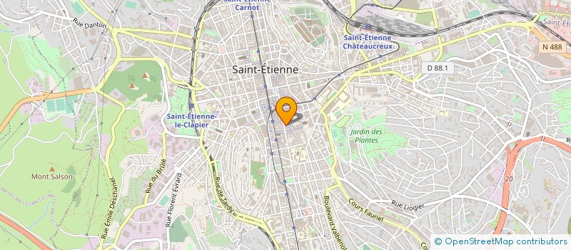 localisation de l'entreprise MADAME ELISABETH MERLE à SAINT-ETIENNE