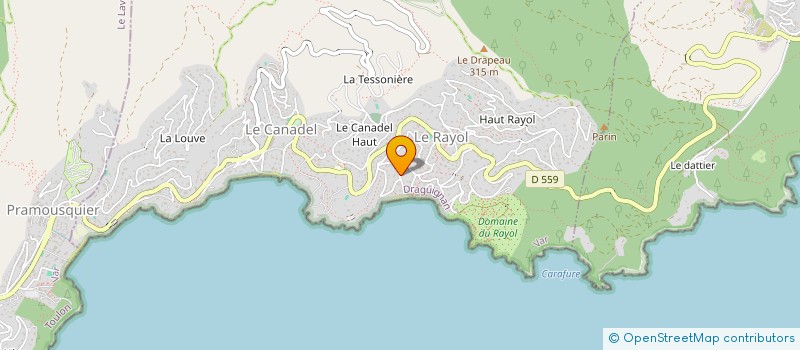 localisation de l'entreprise MADAME ELISABETH MERLE SPITZER à RAYOL-CANADEL-SUR-MER