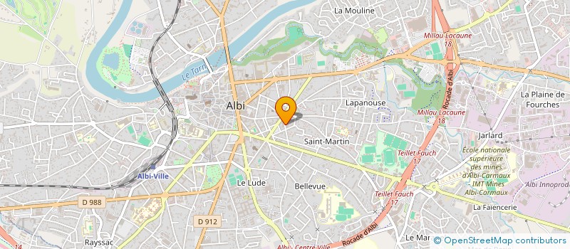 localisation de l'entreprise MADAME ELISABETH MERVEILLEUX DU VIGNAUX à ALBI