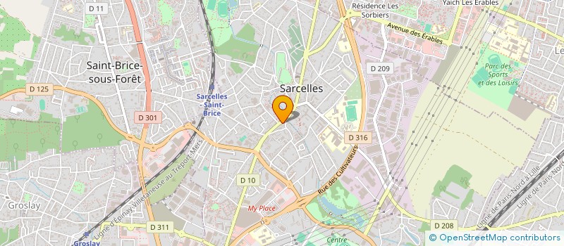 localisation de l'entreprise MADAME ELISABETH MILVAUX à SARCELLES