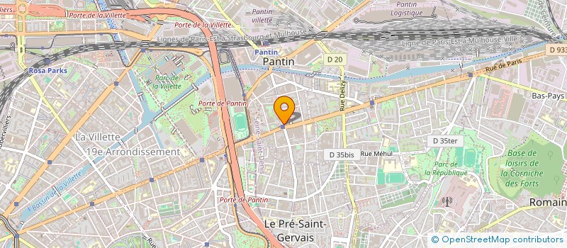 localisation de l'entreprise MADAME ELISABETH MISSE TOUBE  PANTIN