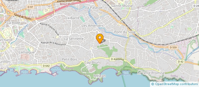 localisation de l'entreprise MADAME ELISABETH MONTLOUIS  TOULON