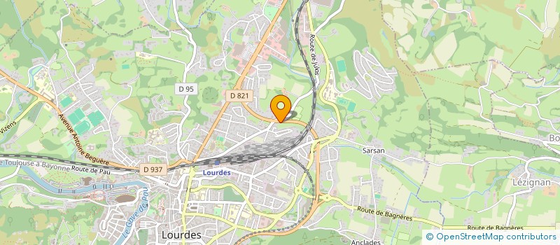 localisation de l'entreprise MADAME ELISABETH NADAU  LOURDES