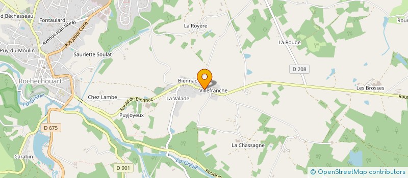 localisation de l'entreprise MADAME ELISABETH-ODILE MICHENAUD à ROCHECHOUART