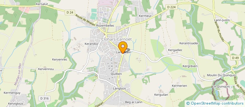 localisation de l'entreprise MADAME ELISABETH OLIVIER  CLOHARS-CARNOET