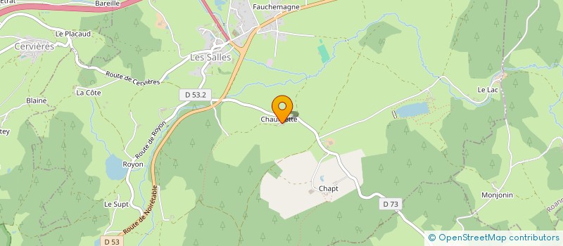 localisation de l'entreprise MADAME ELISABETH OLLIER  LA CHAMBONIE