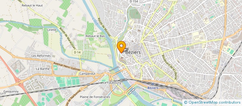 localisation de l'entreprise MADAME ELISABETH PAULHAC à BEZIERS