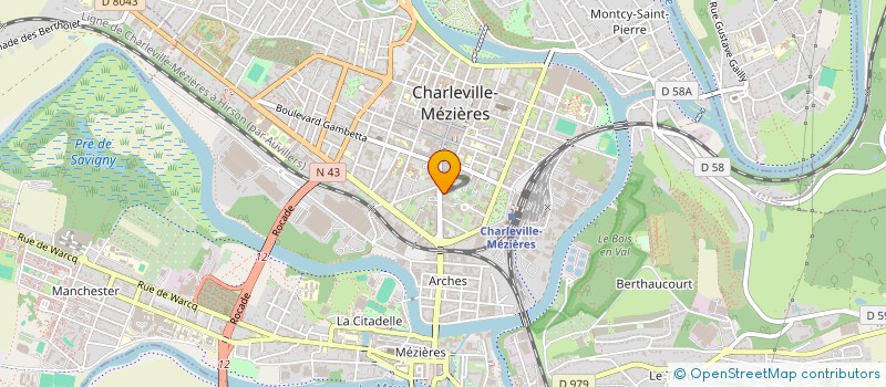 localisation de l'entreprise MADAME ELISABETH PAYELLE  CHARLEVILLE-MEZIERES