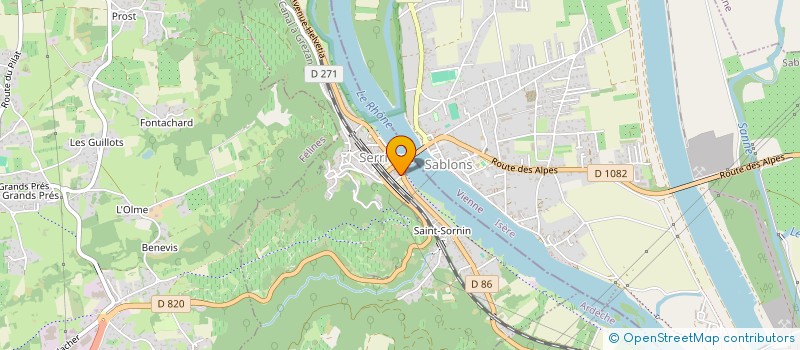 localisation de l'entreprise MADAME ELISABETH PEREZ  SERRIERES