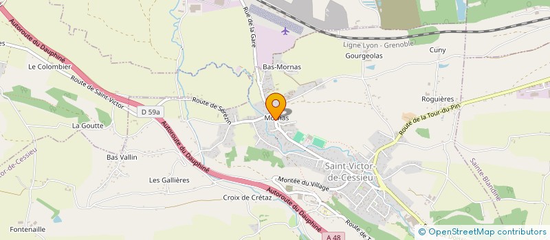 localisation de l'entreprise MADAME ELISABETH PERRIER  SAINT-VICTOR-DE-CESSIEU