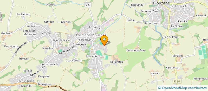 localisation de l'entreprise MADAME ELISABETH PETTON  LOCMARIA-PLOUZANE