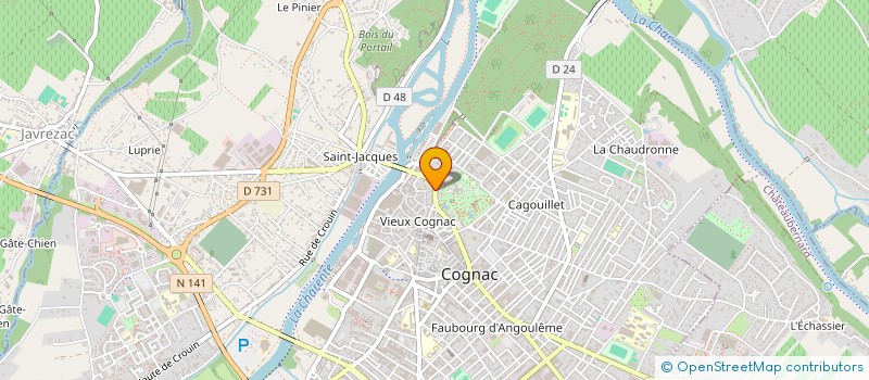 localisation de l'entreprise MADAME ELISABETH PILLOT à COGNAC