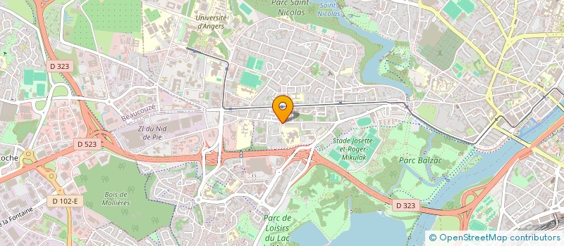 localisation de l'entreprise MADAME ELISABETH POUPEAU à ANGERS