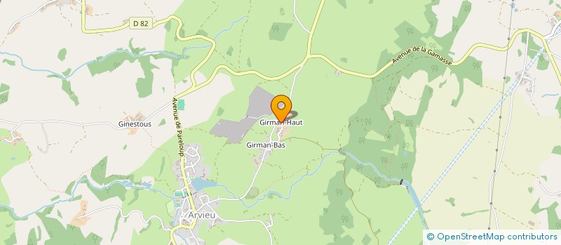 localisation de l'entreprise MADAME ELISABETH PRIVAT  ARVIEU