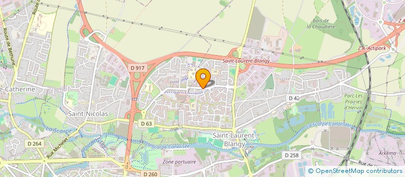 localisation de l'entreprise MADAME ELISABETH QUESTE  SAINT-LAURENT-BLANGY