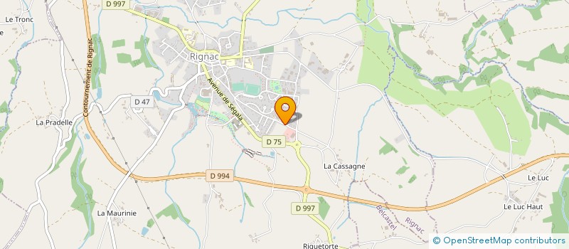 localisation de l'entreprise MADAME ELISABETH ROCCA  RIGNAC