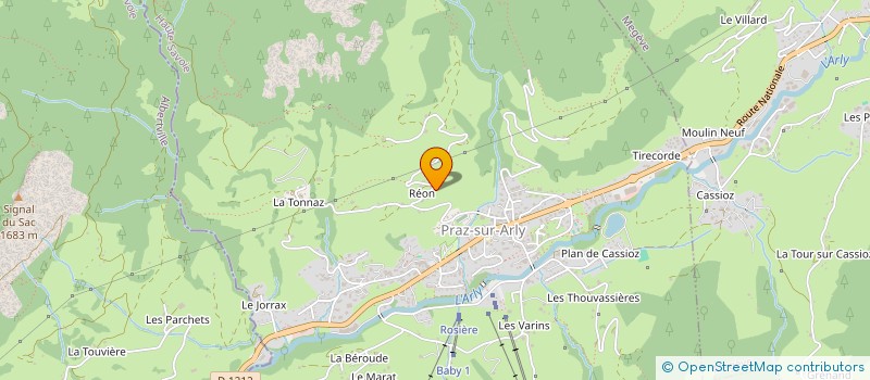 localisation de l'entreprise MADAME ELISABETH SOCQUET-MEILLERET  PRAZ-SUR-ARLY