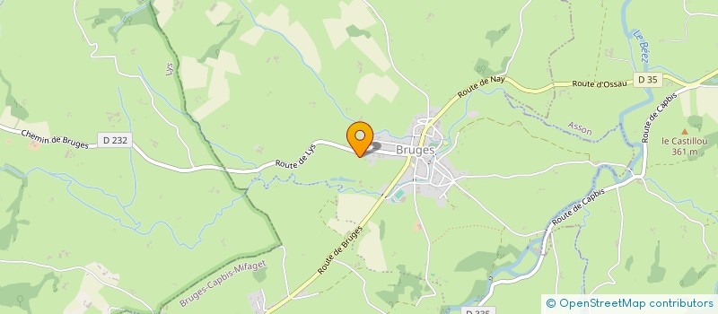 localisation de l'entreprise MADAME ELISABETH SOUVERCAZE  BRUGES-CAPBIS-MIFAGET