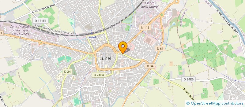 localisation de l'entreprise MADAME ELISABETH THOMAS à LUNEL
