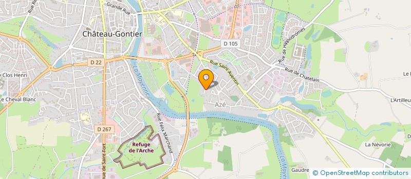 localisation de l'entreprise MADAME ELISABETH THOMAS  CHATEAU-GONTIER-SUR-MAYENNE