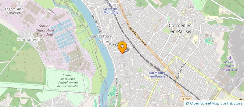 localisation de l'entreprise MADAME ELISABETH VOZELLE  LA FRETTE-SUR-SEINE