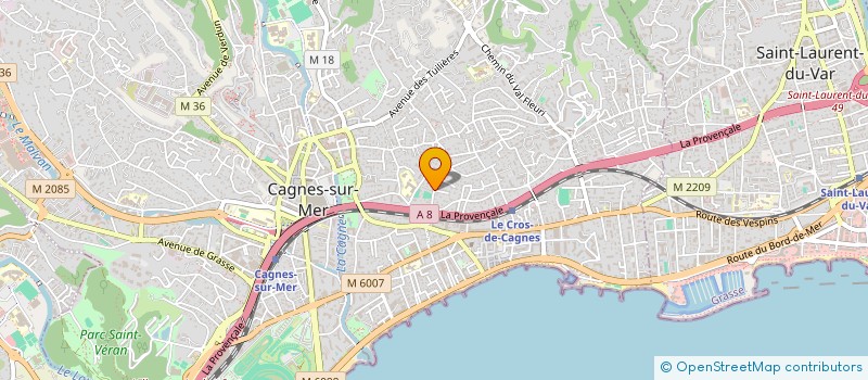 localisation de l'entreprise MADAME ELISE AGIUS à CAGNES-SUR-MER