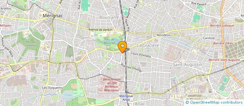 localisation de l'entreprise MADAME ELISE BEAUDOUIN  MERIGNAC