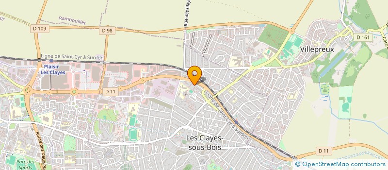 localisation de l'entreprise MADAME ELISE BERCIER  LES CLAYES-SOUS-BOIS