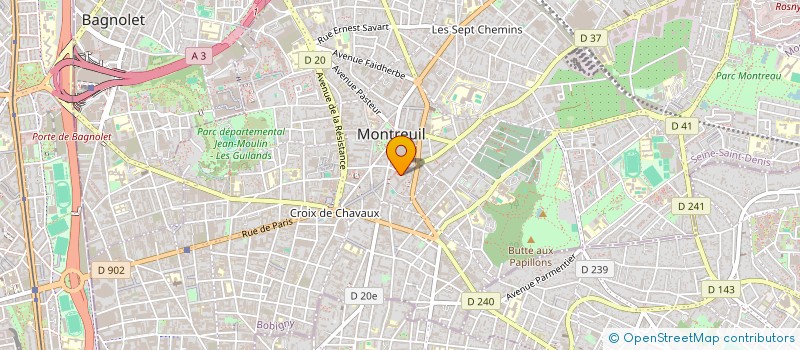 localisation de l'entreprise MADAME ELISE BERGOUNIOUX à MONTREUIL