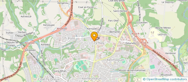 localisation de l'entreprise MADAME ELISE BETROM  QUIMPER