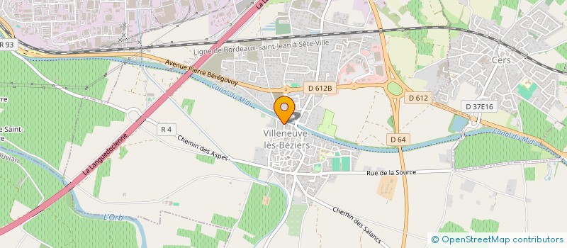 localisation de l'entreprise MADAME ELISE BOURGEOIS  VILLENEUVE-LES-BEZIERS