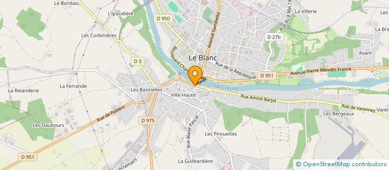 localisation de l'entreprise MADAME ELISE CARBONNIER à LE BLANC