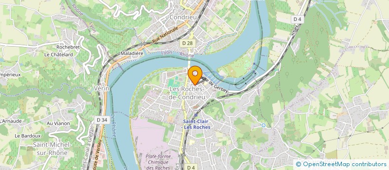 localisation de l'entreprise MADAME ELISE CHAMPIN  LES ROCHES-DE-CONDRIEU