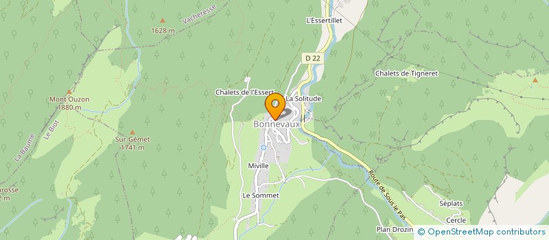 localisation de l'entreprise MADAME ELISE DELMAZURE  BONNEVAUX