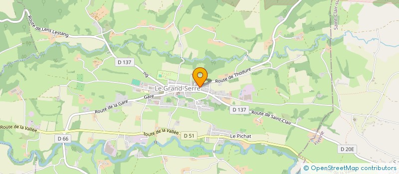 localisation de l'entreprise MADAME ELISE GAGNE  LE GRAND-SERRE