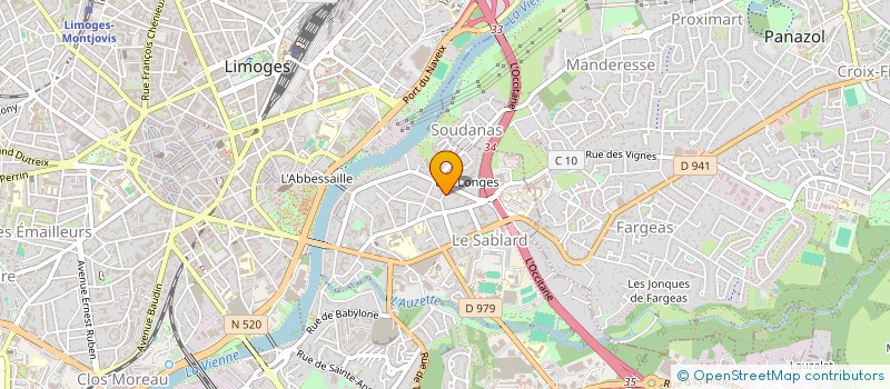 localisation de l'entreprise MADAME ELISE GRANET à LIMOGES