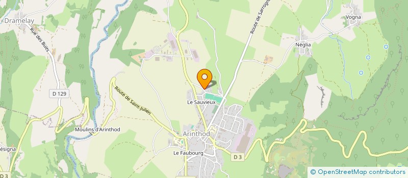 localisation de l'entreprise MADAME ELISE HUGON  ARINTHOD