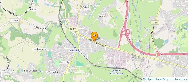 localisation de l'entreprise MADAME ELISE LAGARRIGUES  LENTILLY