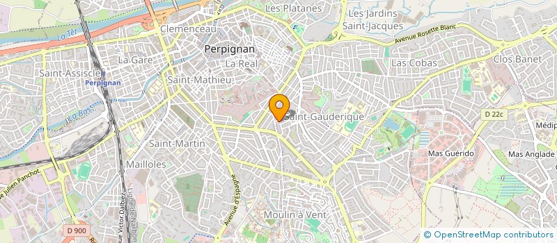 localisation de l'entreprise MADAME ELISE LANGERON  PERPIGNAN