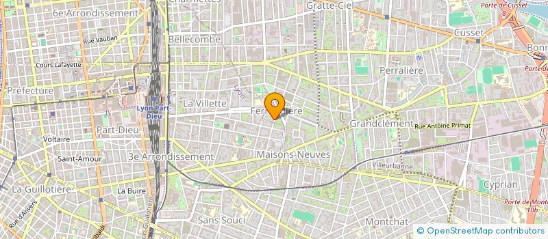 localisation de l'entreprise MADAME ELISE LEBAUBE  VILLEURBANNE