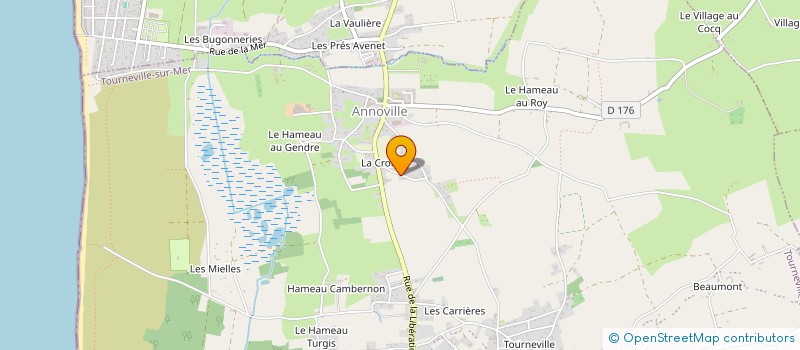 localisation de l'entreprise MADAME ELISE LEFEBVRE  TOURNEVILLE-SUR-MER