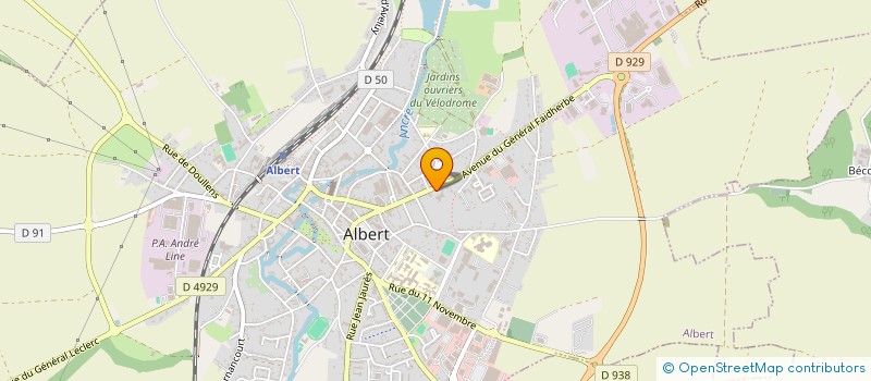 localisation de l'entreprise MADAME ELISE LEROY à ALBERT