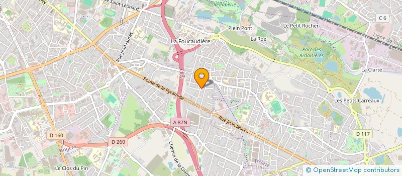 localisation de l'entreprise MADAME ELISE LORIAU à ANGERS