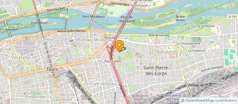 localisation de l'entreprise MADAME ELISE MARTIN  SAINT-PIERRE-DES-CORPS